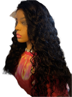 22 inch indian curly lace front can be worn glueless