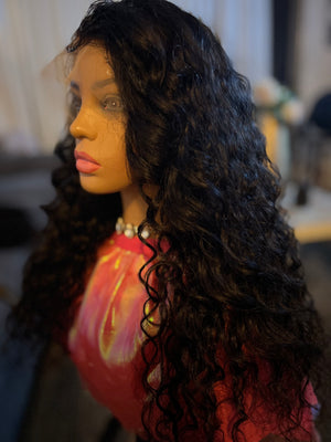 22 inch indian curly lace front can be worn glueless